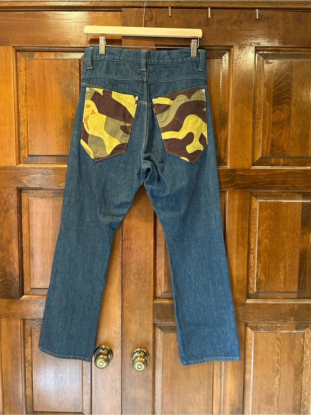 Junya Watanabe MAN x Levi's Camo Pocket Denim Jeans Indigo Blue Japan‎ Size XS